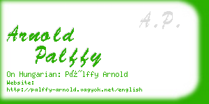arnold palffy business card